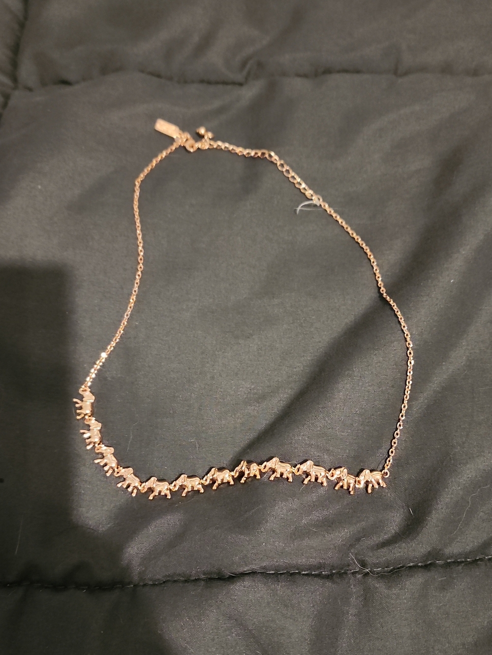 Kate Spade Rose Gold Elephant Charm Necklace - Women Jewelry